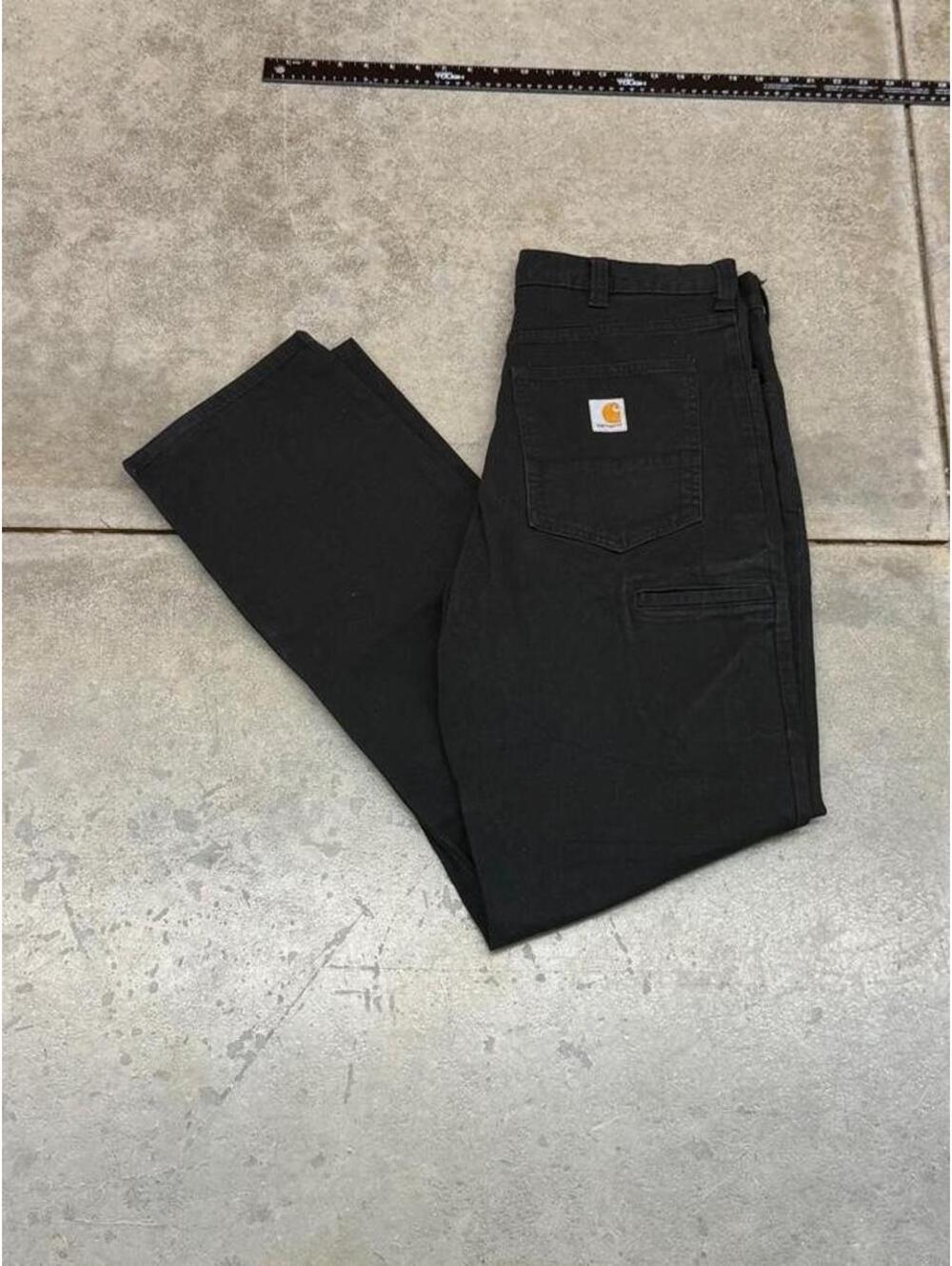 vintage carhartt black relaxed baggy fit cargo pants size 33 x 34